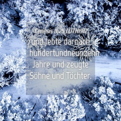 Picture 04 - Genesis 11:25 LUTH1912 - und lebte darnach hundertundneunzehn Jahre und - Bible Verse Picture