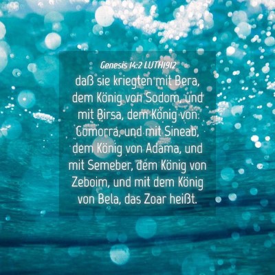 Picture 04 - Genesis 14:2 LUTH1912 - daß sie kriegten mit Bera, dem König von Sodom, - Bible Verse Picture