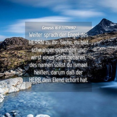 Picture 04 - Genesis 16:11 LUTH1912 - Weiter sprach der Engel des HERRN zu ihr: Siehe, - Bible Verse Picture