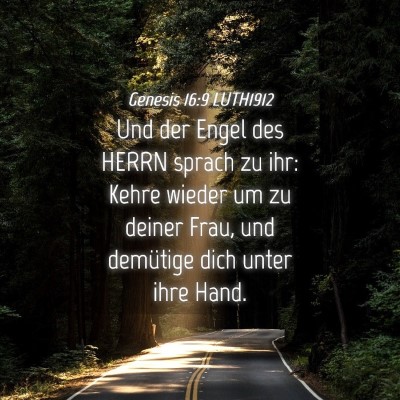 Picture 04 - Genesis 16:9 LUTH1912 - Und der Engel des HERRN sprach zu ihr: Kehre - Bible Verse Picture