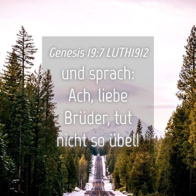 Picture 04 - Genesis 19:7 LUTH1912 - und sprach: Ach, liebe Brüder, tut nicht so - Bible Verse Picture