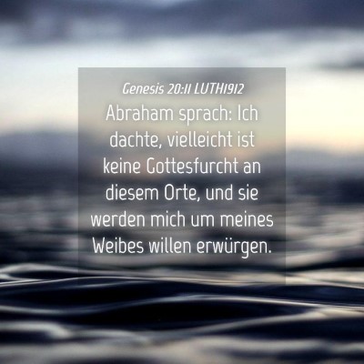 Picture 04 - Genesis 20:11 LUTH1912 - Abraham sprach: Ich dachte, vielleicht ist keine - Bible Verse Picture