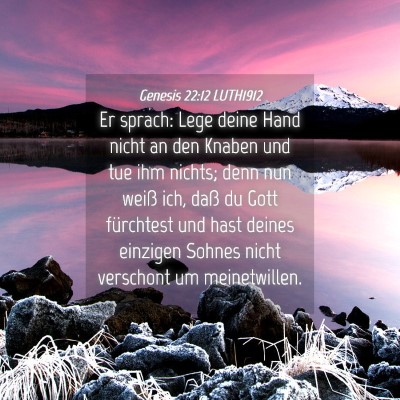 Picture 04 - Genesis 22:12 LUTH1912 - Er sprach: Lege deine Hand nicht an den Knaben - Bible Verse Picture