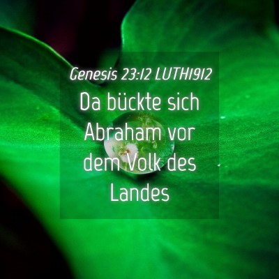 Picture 04 - Genesis 23:12 LUTH1912 - Da bückte sich Abraham vor dem Volk des - Bible Verse Picture