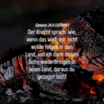 Picture 04 - Genesis 24:5 LUTH1912 - Der Knecht sprach: Wie, wenn das Weib mir nicht - Bible Verse Picture