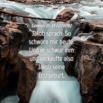Picture 04 - Genesis 25:33 LUTH1912 - Jakob sprach: So schwöre mir heute. Und er - Bible Verse Picture