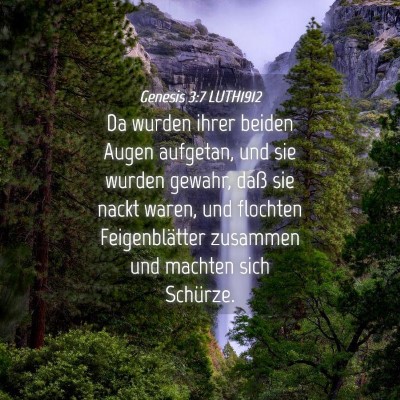 Picture 04 - Genesis 3:7 LUTH1912 - Da wurden ihrer beiden Augen aufgetan, und sie - Bible Verse Picture