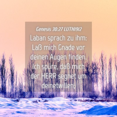 Picture 04 - Genesis 30:27 LUTH1912 - Laban sprach zu ihm: Laß mich Gnade vor deinen - Bible Verse Picture