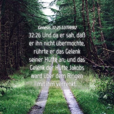 Picture 04 - Genesis 32:25 LUTH1912 - 32:26 Und da er sah, daß er ihn nicht - Bible Verse Picture