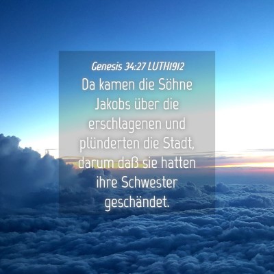 Picture 04 - Genesis 34:27 LUTH1912 - Da kamen die Söhne Jakobs über die erschlagenen - Bible Verse Picture