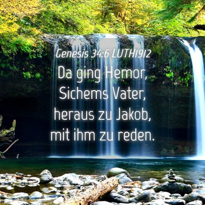 Picture 04 - Genesis 34:6 LUTH1912 - Da ging Hemor, Sichems Vater, heraus zu Jakob, - Bible Verse Picture