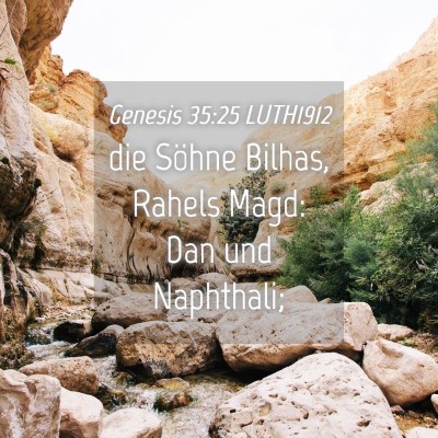 Picture 04 - Genesis 35:25 LUTH1912 - die Söhne Bilhas, Rahels Magd: Dan und - Bible Verse Picture