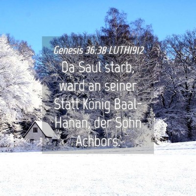 Picture 04 - Genesis 36:38 LUTH1912 - Da Saul starb, ward an seiner Statt König - Bible Verse Picture