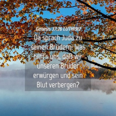 Picture 04 - Genesis 37:26 LUTH1912 - Da sprach Juda zu seinen Brüdern: Was hilft's - Bible Verse Picture