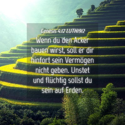 Picture 04 - Genesis 4:12 LUTH1912 - Wenn du den Acker bauen wirst, soll er dir - Bible Verse Picture