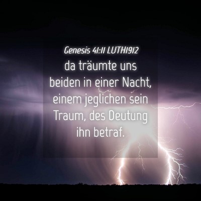 Picture 04 - Genesis 41:11 LUTH1912 - da träumte uns beiden in einer Nacht, einem - Bible Verse Picture