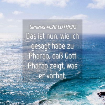 Picture 04 - Genesis 41:28 LUTH1912 - Das ist nun, wie ich gesagt habe zu Pharao, daß - Bible Verse Picture