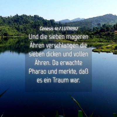 Picture 04 - Genesis 41:7 LUTH1912 - Und die sieben mageren Ähren verschlangen die - Bible Verse Picture