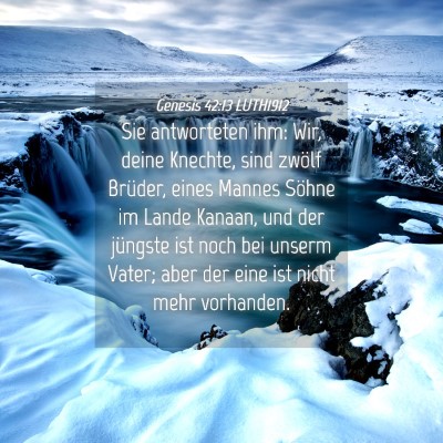 Picture 04 - Genesis 42:13 LUTH1912 - Sie antworteten ihm: Wir, deine Knechte, sind - Bible Verse Picture