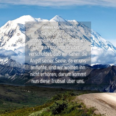 Picture 04 - Genesis 42:21 LUTH1912 - Sie aber sprachen untereinander: Das haben wir - Bible Verse Picture