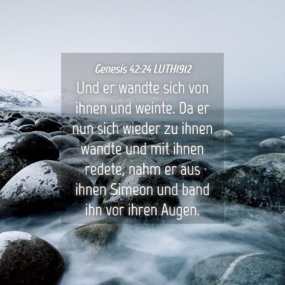 Picture 04 - Genesis 42:24 LUTH1912 - Und er wandte sich von ihnen und weinte. Da er - Bible Verse Picture