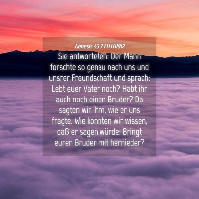 Picture 04 - Genesis 43:7 LUTH1912 - Sie antworteten: Der Mann forschte so genau nach - Bible Verse Picture