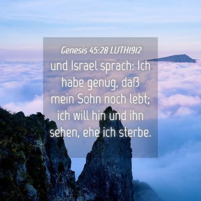 Picture 04 - Genesis 45:28 LUTH1912 - und Israel sprach: Ich habe genug, daß mein Sohn - Bible Verse Picture