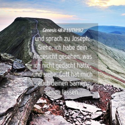 Picture 04 - Genesis 48:11 LUTH1912 - und sprach zu Joseph: Siehe, ich habe dein - Bible Verse Picture