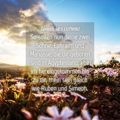 Picture 04 - Genesis 48:5 LUTH1912 - So sollen nun deine zwei Söhne, Ephraim und - Bible Verse Picture