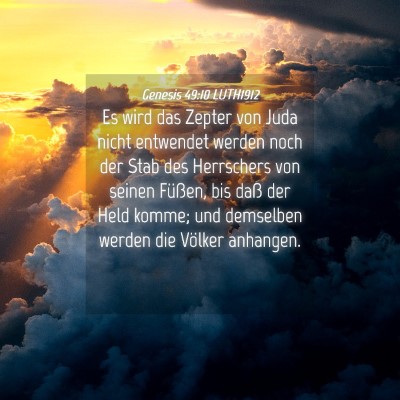 Picture 04 - Genesis 49:10 LUTH1912 - Es wird das Zepter von Juda nicht entwendet - Bible Verse Picture