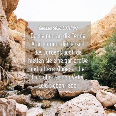 Picture 04 - Genesis 50:10 LUTH1912 - Da sie nun an die Tenne Atad kamen, die jenseit - Bible Verse Picture