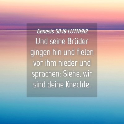 Picture 04 - Genesis 50:18 LUTH1912 - Und seine Brüder gingen hin und fielen vor ihm - Bible Verse Picture