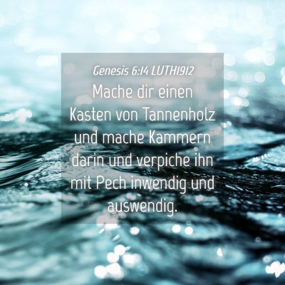Picture 04 - Genesis 6:14 LUTH1912 - Mache dir einen Kasten von Tannenholz und mache - Bible Verse Picture