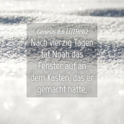 Picture 04 - Genesis 8:6 LUTH1912 - Nach vierzig Tagen tat Noah das Fenster auf an - Bible Verse Picture