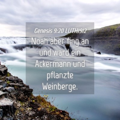 Picture 04 - Genesis 9:20 LUTH1912 - Noah aber fing an und ward ein Ackermann und - Bible Verse Picture