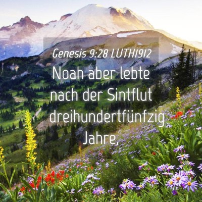 Picture 04 - Genesis 9:28 LUTH1912 - Noah aber lebte nach der Sintflut - Bible Verse Picture