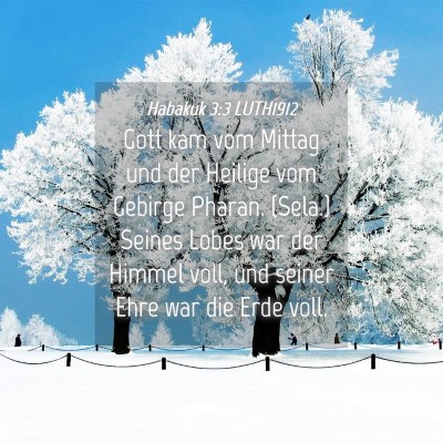Picture 04 - Habakuk 3:3 LUTH1912 - Gott kam vom Mittag und der Heilige vom Gebirge - Bible Verse Picture