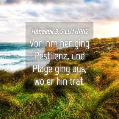 Picture 04 - Habakuk 3:5 LUTH1912 - Vor ihm her ging Pestilenz, und Plage ging aus, - Bible Verse Picture