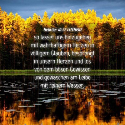 Picture 04 - Hebräer 10:22 LUTH1912 - so lasset uns hinzugehen mit wahrhaftigem Herzen - Bible Verse Picture