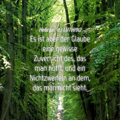 Picture 04 - Hebräer 11:1 LUTH1912 - Es ist aber der Glaube eine gewisse Zuversicht - Bible Verse Picture
