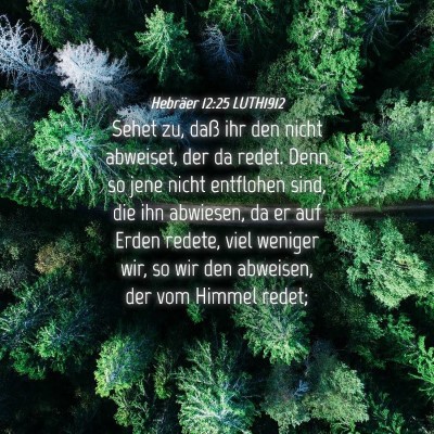 Picture 04 - Hebräer 12:25 LUTH1912 - Sehet zu, daß ihr den nicht abweiset, der da - Bible Verse Picture