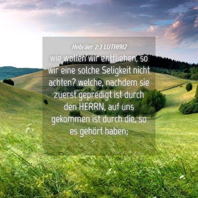 Picture 04 - Hebräer 2:3 LUTH1912 - wie wollen wir entfliehen, so wir eine solche - Bible Verse Picture