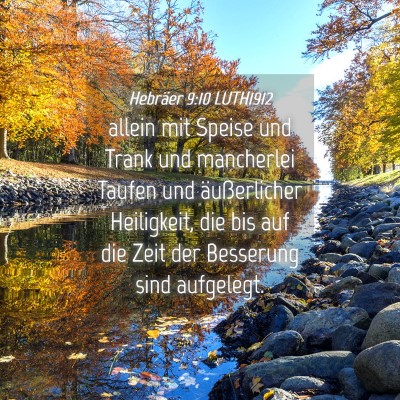 Picture 04 - Hebräer 9:10 LUTH1912 - allein mit Speise und Trank und mancherlei Taufen - Bible Verse Picture