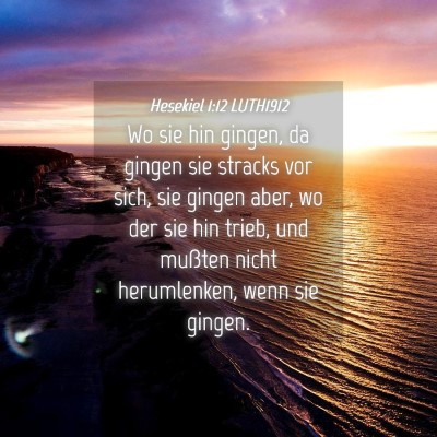 Picture 04 - Hesekiel 1:12 LUTH1912 - Wo sie hin gingen, da gingen sie stracks vor - Bible Verse Picture