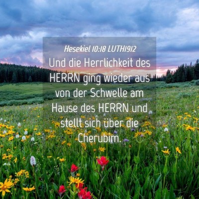 Picture 04 - Hesekiel 10:18 LUTH1912 - Und die Herrlichkeit des HERRN ging wieder aus - Bible Verse Picture