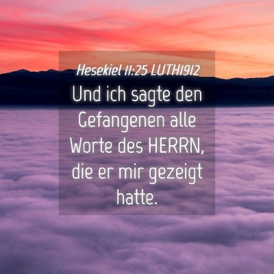 Picture 04 - Hesekiel 11:25 LUTH1912 - Und ich sagte den Gefangenen alle Worte des - Bible Verse Picture