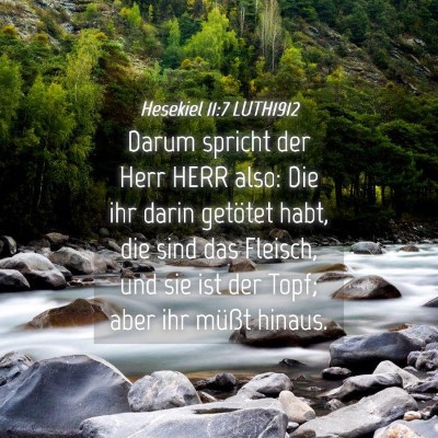 Picture 04 - Hesekiel 11:7 LUTH1912 - Darum spricht der Herr HERR also: Die ihr darin - Bible Verse Picture