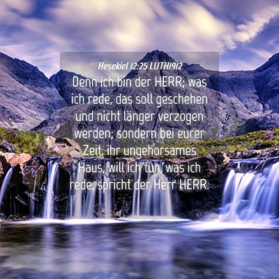 Picture 04 - Hesekiel 12:25 LUTH1912 - Denn ich bin der HERR; was ich rede, das soll - Bible Verse Picture