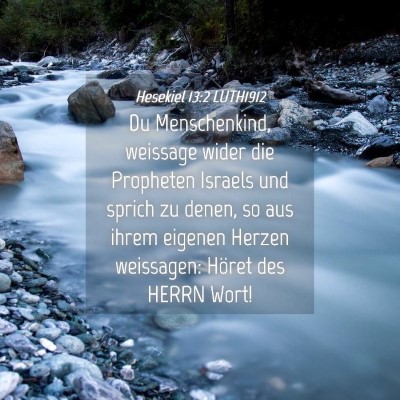 Picture 04 - Hesekiel 13:2 LUTH1912 - Du Menschenkind, weissage wider die Propheten - Bible Verse Picture