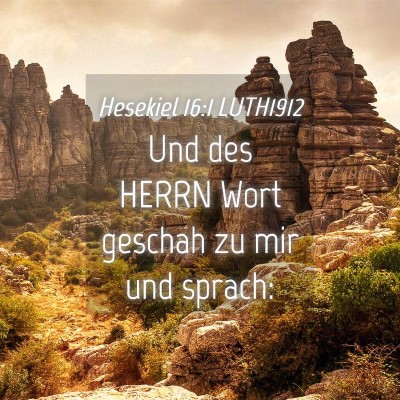 Picture 04 - Hesekiel 16:1 LUTH1912 - Und des HERRN Wort geschah zu mir und - Bible Verse Picture